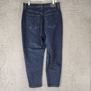 Levis Jeans Womens 31 Black Label Dark Wash Stretch High Waisted Taper